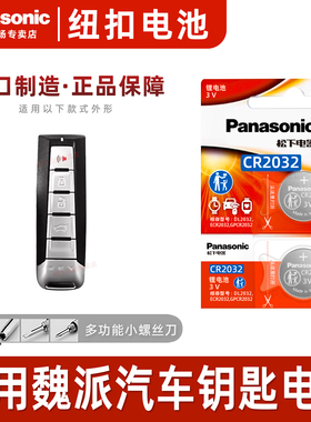 适用长城wey魏派vv5 vv6 vv7 p8 w7c遥控器汽车钥匙电池CR2032纽