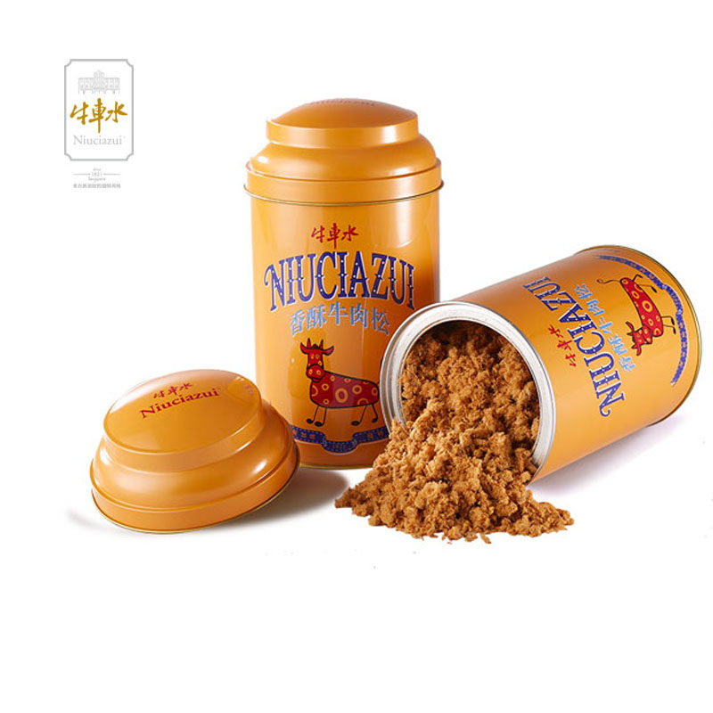 牛车水香酥牛肉松大彩罐268g老人孕妇儿童伴粥辅食原味肉松包邮