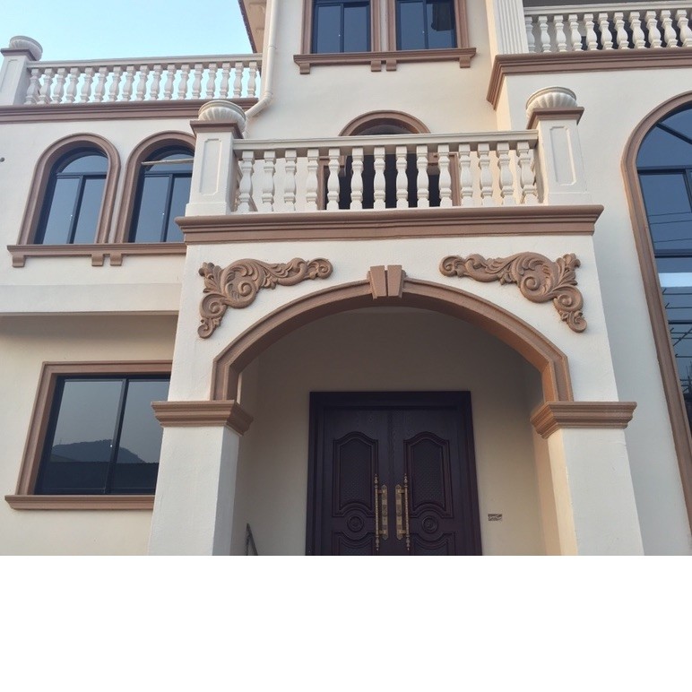 别墅欧式花纹对角花外墙装饰线条角花柱花柱子装饰外墙浮雕装饰