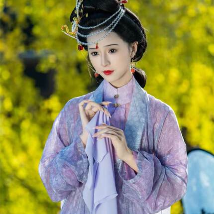 天辰司  红楼梦系列之秦可卿  立领对襟长衫＆窄袖披风
