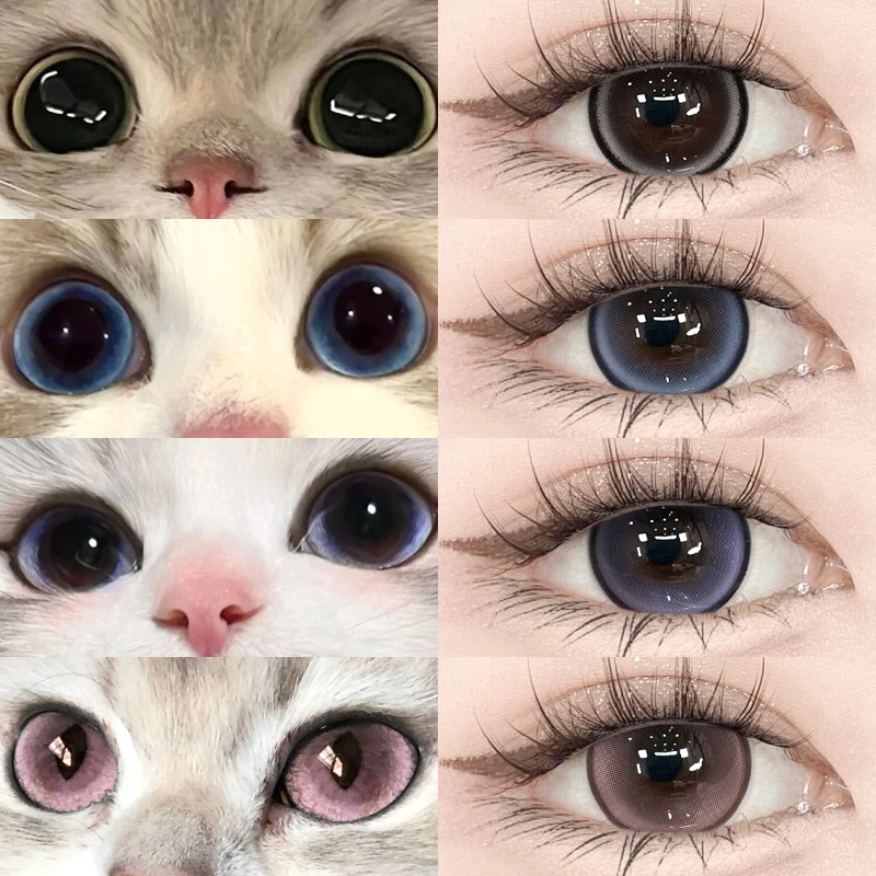 可乐珍宝珠美瞳半年抛大直径黑色自然狗狗眼隐形眼镜WF正品官网TN