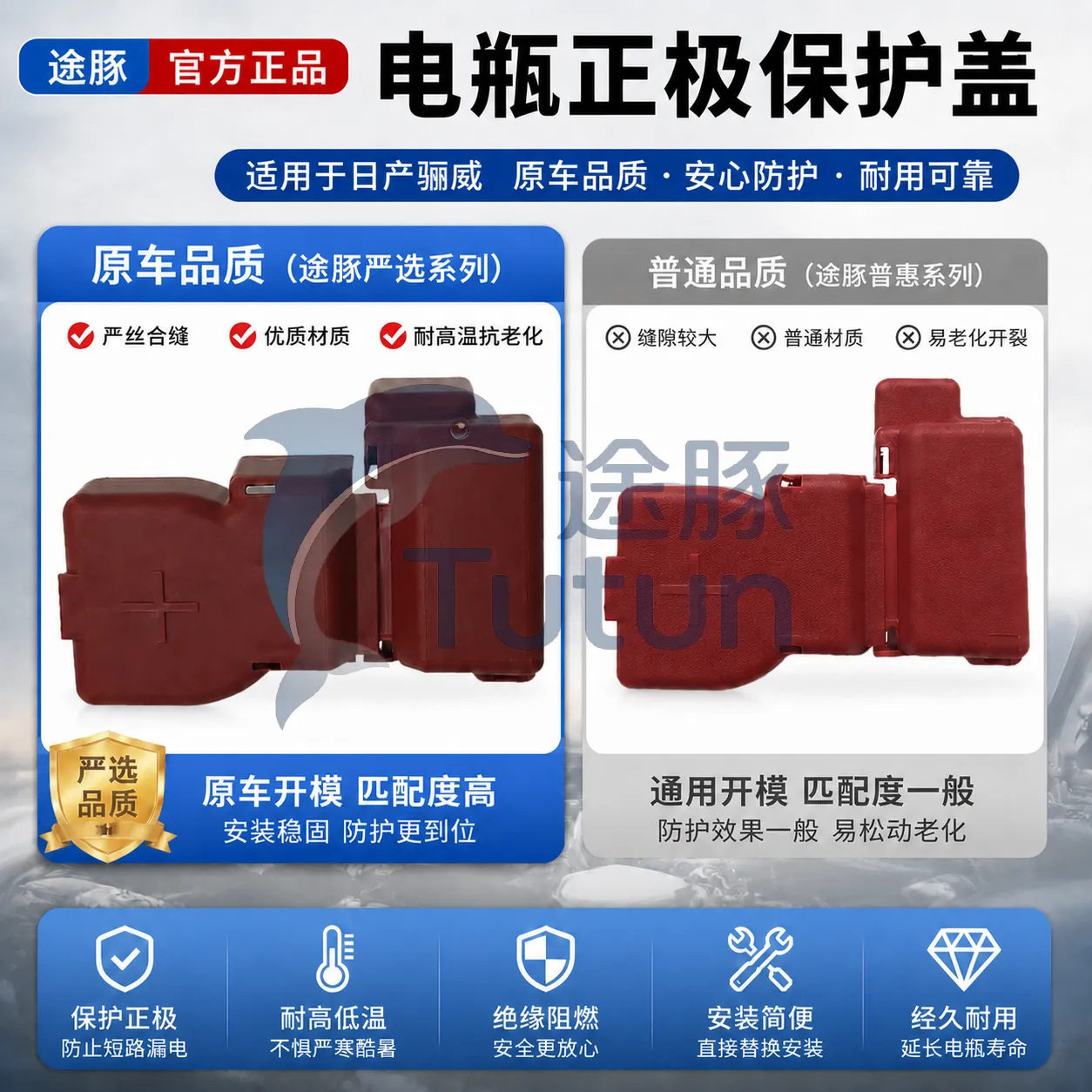 适用于 2006-2015款日产骊威蓄电池正极保护盖电瓶线罩