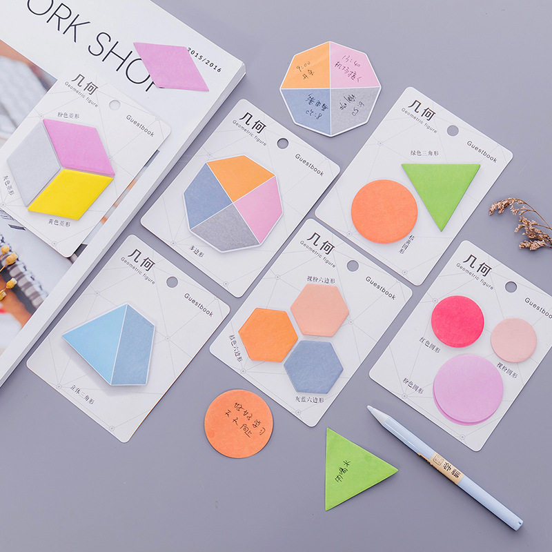 T Japanese and Korean stationery originality Simplicity Geometry Sticky colour Leave a message Notepad N times stickers School suppliesin the Electronic Dictionary/Electronic paper book/Stationery , The paper book , Scratch Pad/Note paper/N , Stickers  category - from Buy2taobao.com to provide professional Taobao agent buy service