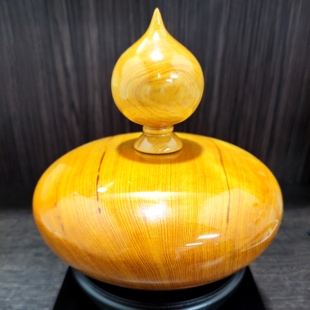 台湾桧木聚宝盆阿里山黄桧扁柏居家摆件送礼收藏香气浓郁 到府 包邮