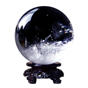 晶贵人天然白水晶球原石打磨全净体水晶球装饰礼品礼物小球摆件