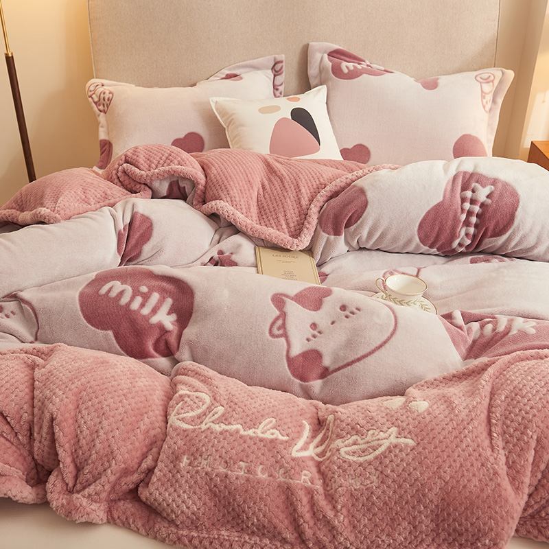 double-deck thickening milk Quilt cover singleton winter flange Coral sheet Quilt cover 150x200 Single person winterin the Bedclothes , Quilt  category - from Buy2taobao.com to provide professional Taobao agent buy service