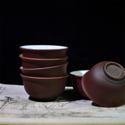 紫砂杯闻香杯套装功夫小茶杯
