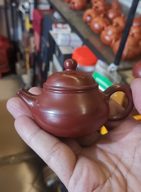 德钟壶潮州大红袍朱泥纯全手工手拉壶潮汕紫砂壶工夫茶壶李和平