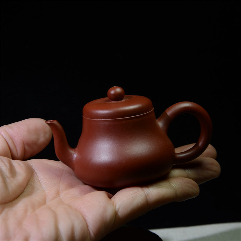 水平壶潮州朱泥纯全手工手拉壶潮汕紫砂壶家用工夫泡茶壶吴建强