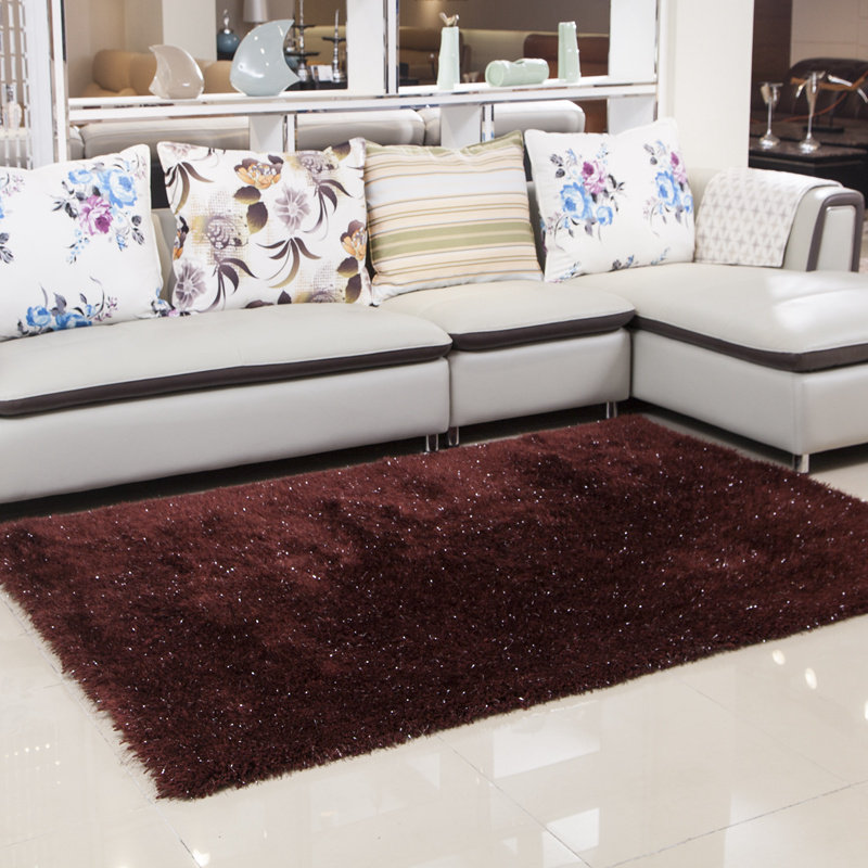 现代简约加厚弹力丝客厅茶几卧室地毯满铺床边毯榻榻米房间可定制
