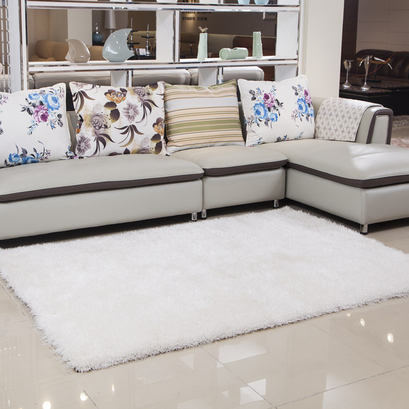 现代简约加厚弹力丝客厅茶几卧室地毯满铺床边毯榻榻米房间可定制