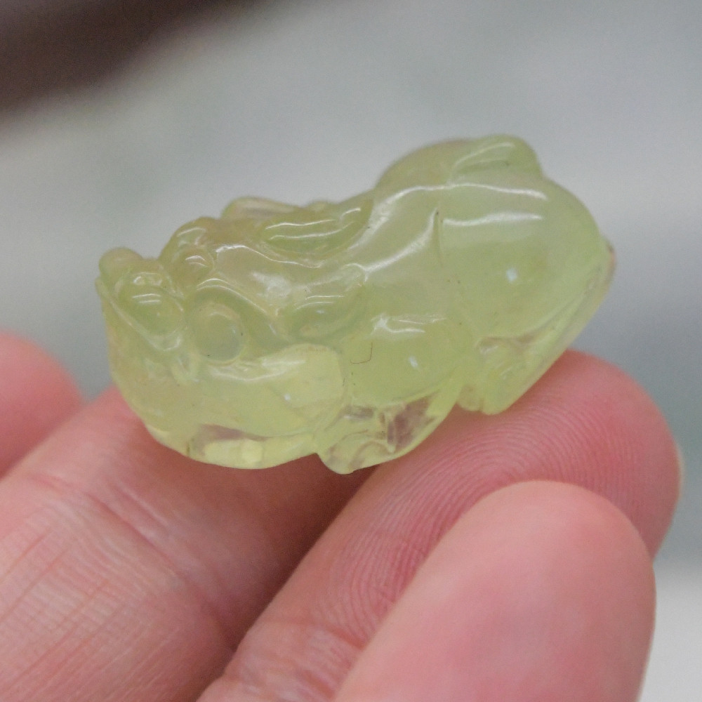 鹏明仙男女天然葡萄石貔貅吊坠