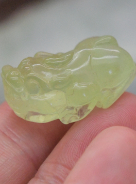 鹏明仙男女天然葡萄石貔貅吊坠