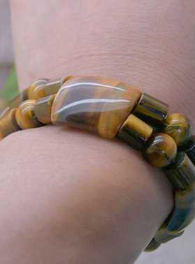 圆梦开运阁天然黄虎眼手排手链