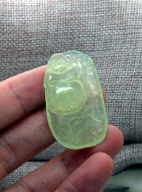 圆梦开运阁天然葡萄石佛吊坠