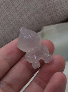 鹏明仙紫色高冰玉髓奥特曼吊坠