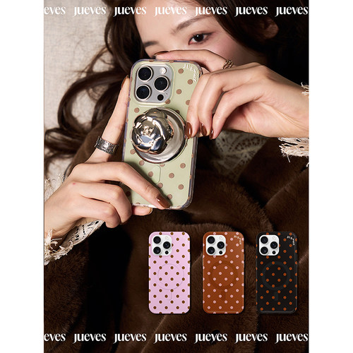 星期四波点玫瑰双层手机壳