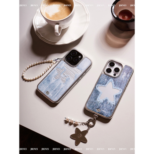 JUEVES星期四牛仔流苏星星iphone16promax手机壳苹果15pro软壳14promax全包17pro硅胶原创16pro小众16plus
