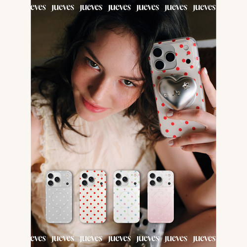 JUEVES星期四“巴黎假日”波点调色盘新色适用苹果iPhone17ProMax/17Pro/16ProMax/华为Pura80手机壳原创简约