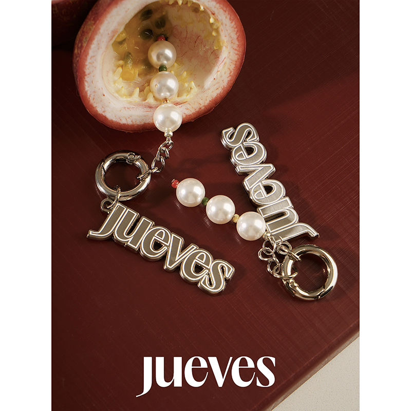 JUEVES星期四多彩珍珠挂件