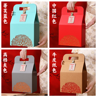 新款春节年货包装盒批发特产糕点水果熟食海鲜干果枣礼品盒可定制