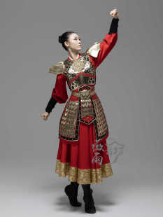 出租定制古代女将军盔甲花木兰演出服穆桂英景区巡游铠甲女将服装