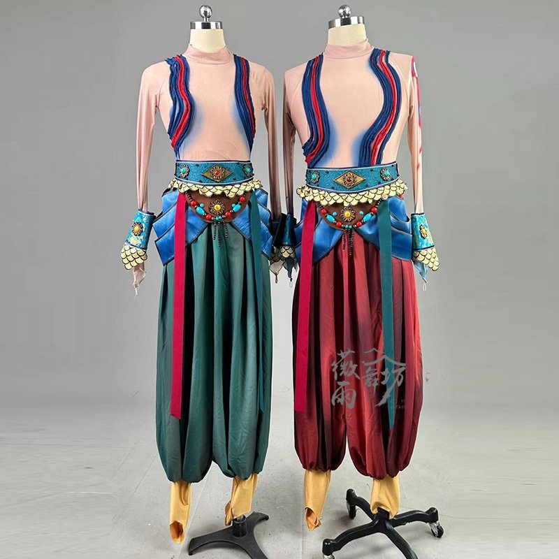 古典舞铅华满壁荷花奖舞蹈服男女龟兹乐舞敦煌飞天演出服出租定制