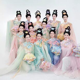 天女散花演出服仙子舞蹈服汉服古装七仙女舞蹈服迪丽热巴服装出租