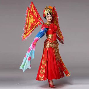 出租英姿舞蹈服阿幸春晚同款演出戏曲服京剧表演服俏花旦靠旗行头