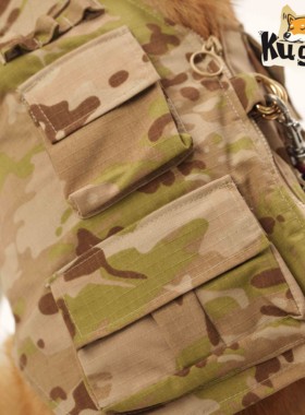 宠物狗狗柴犬独家定制迷彩户外帅气透气工装马甲外出胸背背心牵引