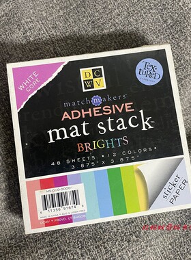 现货清仓 原单DIY手工材料 手账剪贴卡纸DCWV Brights 不干胶48张