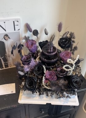 万圣节新款许愿池永生花礼盒送闺蜜女友生日祝福北京同城花店速递
