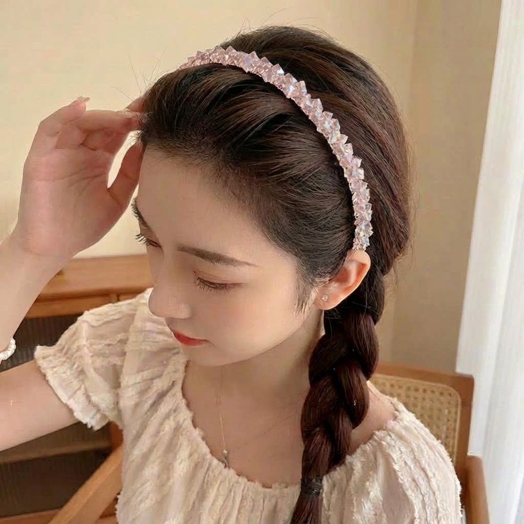 水晶发箍女2025新款网红洗脸发饰