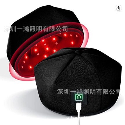 深圳工厂跨境电商红光红外帽 红外线加热帽 红光加热帽 LED红光帽