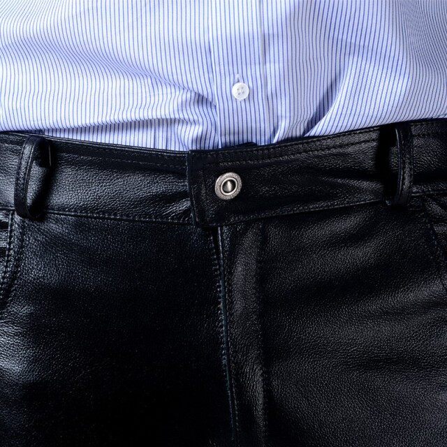 Pantalon cuir homme droit pour hiver - Ref 1492654 Image 5