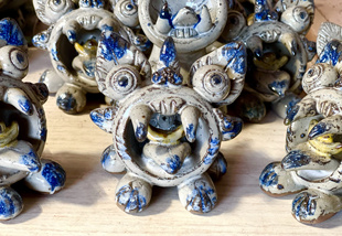 瓦猫云南元宝瓦猫手工陶瓷猫创意礼品开业小摆件大理巍山瓦猫