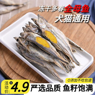 冻干多春鱼猫狗零食营养补钙包退