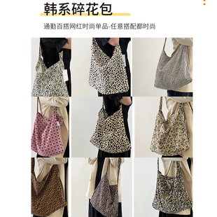 春夏款!!明星同款emis碎花布袋气质春夏新式包包复古碎花帆布包