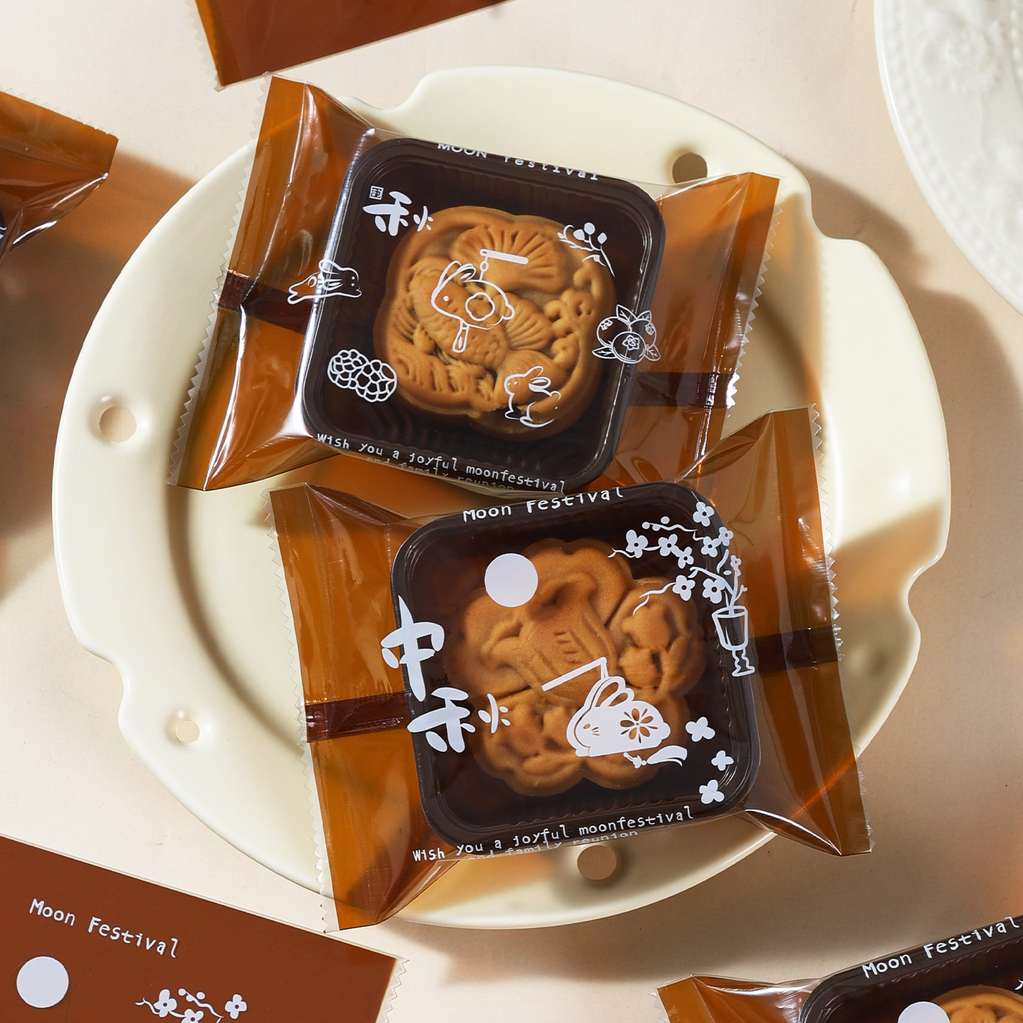 2026新款月饼包装袋批发机封透明50g 75g 100g中秋蛋黄酥月饼袋子