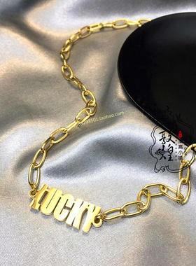 原创钛钢时尚风网红同款毛衣链