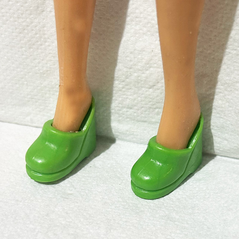 绿色洋娃娃鞋子 洋娃娃高跟凉鞋 洋娃娃鞋子 女娃娃玩具配件