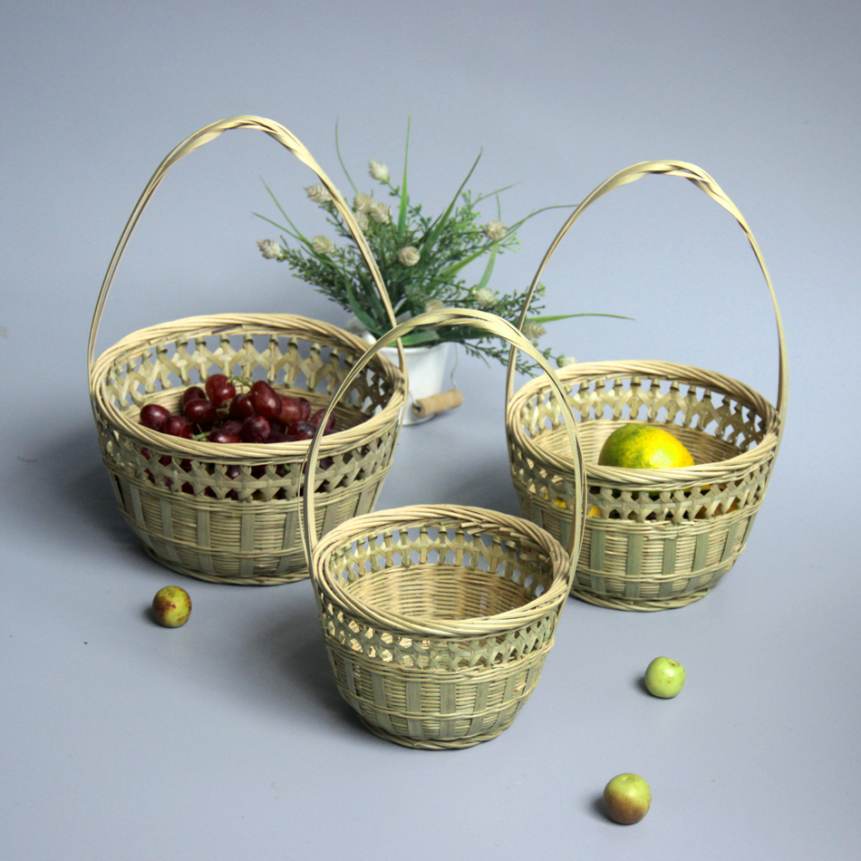 竹編制品小提籃裝飾點心雞蛋籃