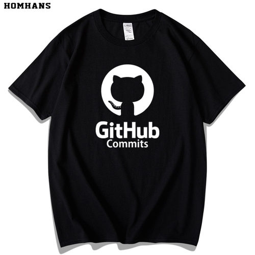 红韩github程序员t恤理工男纯棉