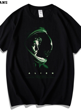 异形Alien电影周边太空恐怖科幻影视重磅纯棉男士女生短袖春夏t恤