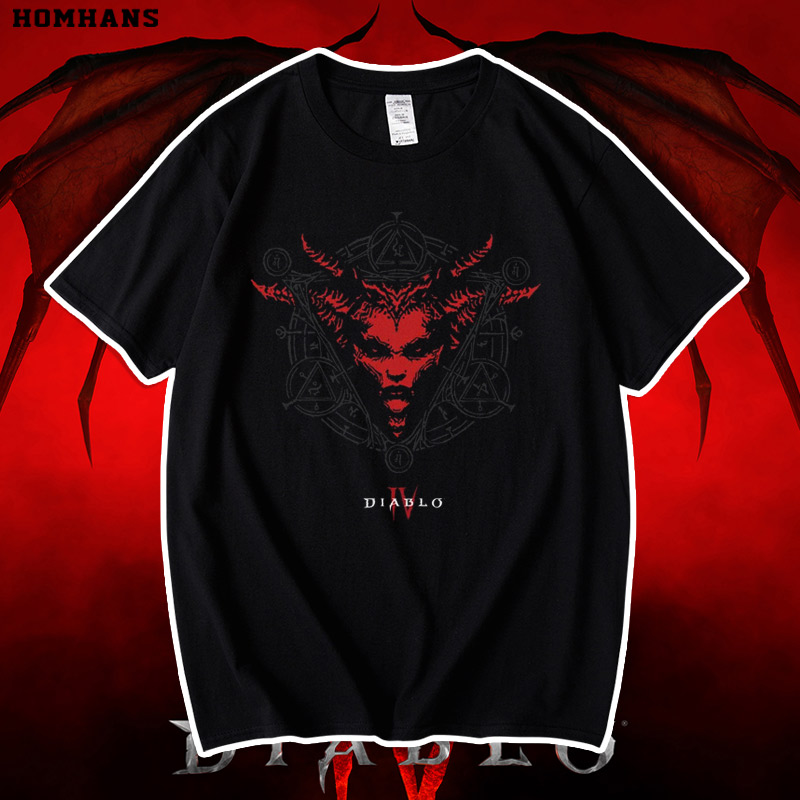 暗黑4周边T恤Diablo4暗黑破坏神