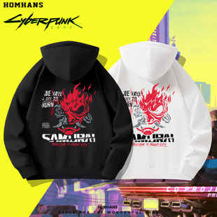 赛博朋克2077往日之影游戏周边强尼银手男女连帽卫衣秋冬外套宽松