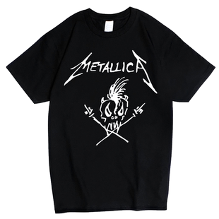 红韩Metallica重金属乐队短袖T恤摇滚ROCK男女纯棉夏装上衣透气