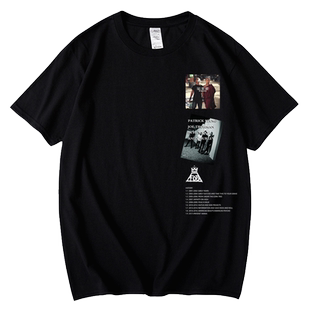 fall out boy 短袖T恤打倒男孩ROCK美国摇滚乐队纯棉宽松大码半袖