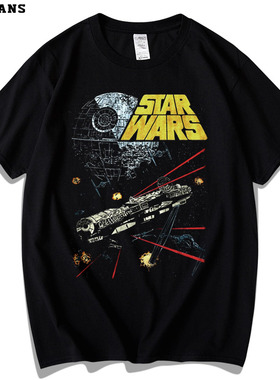 红韩STAR WARS星球大战纪念版星战纯棉短袖夏装达斯维达原力光剑