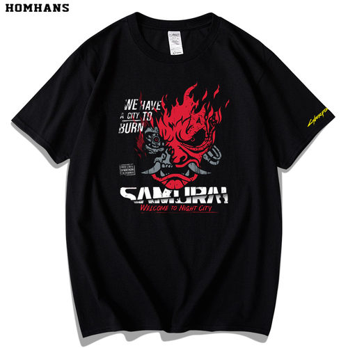 红韩朋克短袖t恤男女游戏衣服